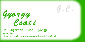 gyorgy csati business card